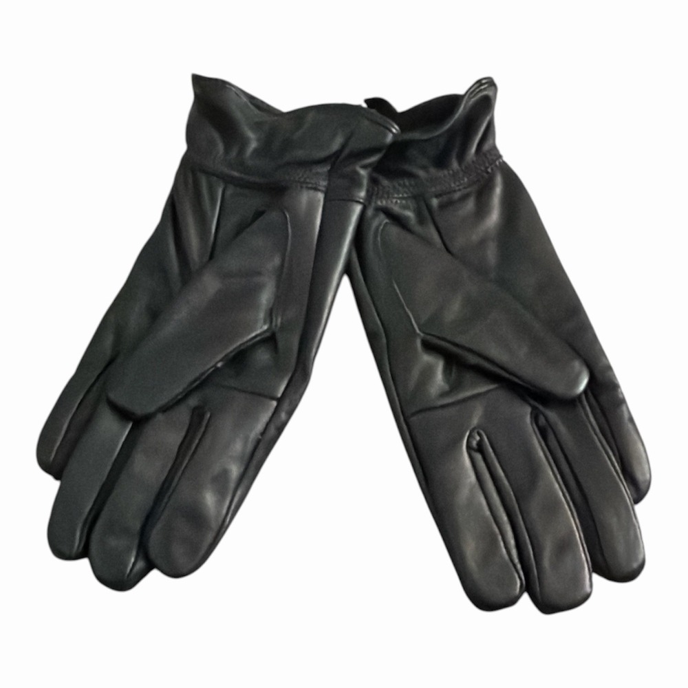 NIB Rugged Wear Black Leather Women's Winter Dress Gloves Soft Lined Size L - Picture 2 of 6